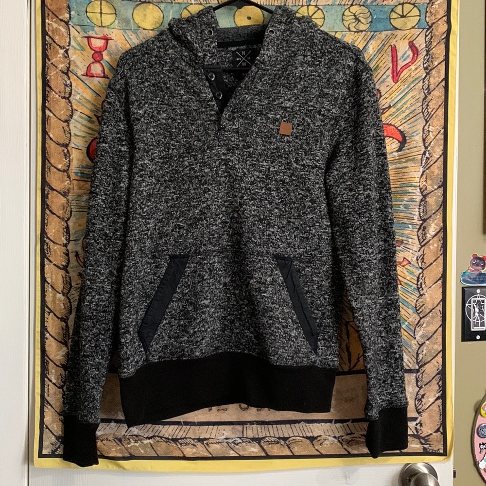 Grey Hoodie w/ Shoulder Patches | Bluenotes